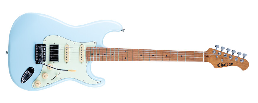 chateau electric guitar sky blue color st2-rs model